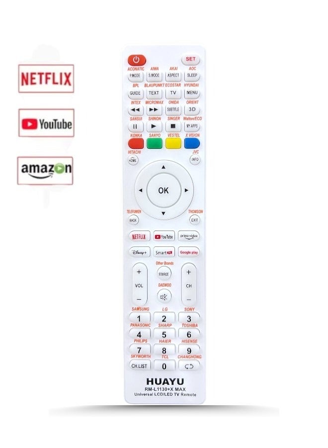 Huayu Universal LCD LED TV Remote, RM-L1130+X Plus - Image 2